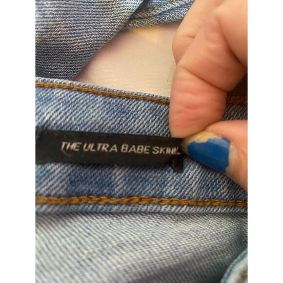 Kendall & Kylie Women's Blue Size 1/25 Skinny Distressed 5 Pocket Jeans - Picture 6 of 10